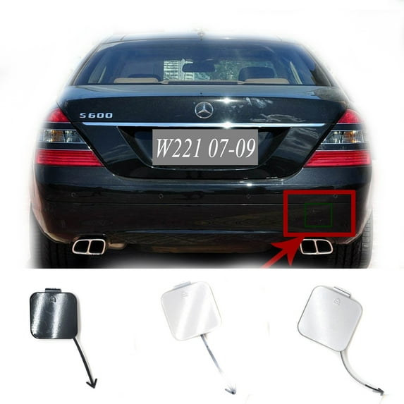 Trimla Rear Tow Cover Fit 07-09 Mercedes Benz S class W221 for S280 S320 S350 S400 S420 S450 S500 S63 S65 2007 2008 2009 bumper towing Hook Eye Cap A2218850323
