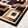 thumbnail image 5 of Allstar Brown / Beige Hand Carved Indian Contemporary Floral Design Area Rug (7' 9" x 10' 5"), 5 of 6