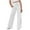 White, variant on Mgmyaa Girl's Wide Leg Pants Kids Plus Elastic High Waist Casual Pants Long Trousers with Pockets