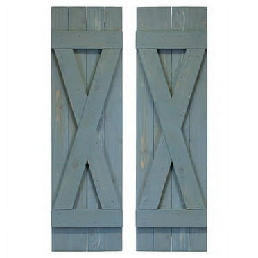 X Board & Batten Extrior Shutters Pair