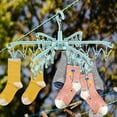 thumbnail image 2 of Lieonvis Foldable Drying Rack with 24 Clips for Drying Lingerie Baby Clothes Drying Towels Rotatable Drying Rack, 2 of 10