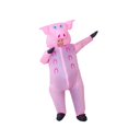 thumbnail image 1 of Disfraz de cerdo inflable Tvakkera, rosa, para adulto, con bomba de aire, 1 of 7