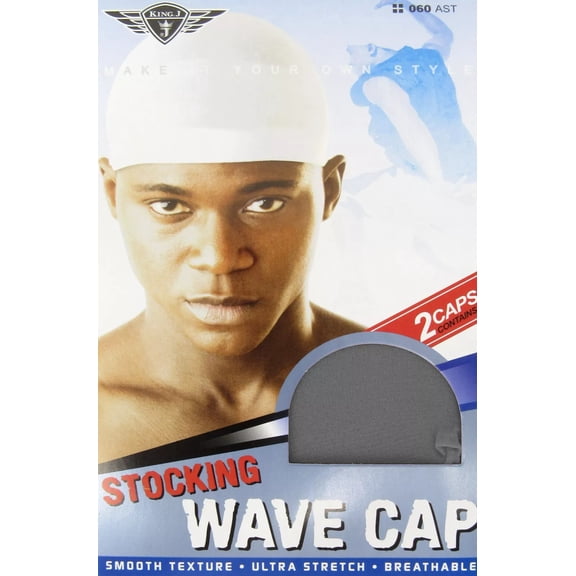 Men's Stocking Wave Cap Sports HeadWrap Pack of 2 (Gray)
