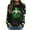 Black#oversized valentines sweatshirt, variant on Long Sleeve Happy St Patrick's Day Shirts for Women 2025 Irish Clover Gnome Rainbow Print Tunic Lucky Shamrock Tops Crew Neck Sweatshirts Black,M