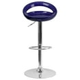 thumbnail image 6 of Emma + Oliver Blue Plastic Adjustable Height Barstool with Chrome Base, 6 of 6