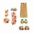thumbnail image 1 of Traje De Falda Hawaiana Conjunto De Disfraces Luau Vestido Nacional Cosplay 80cm Marrón Sunnimix falda hawaiana, 1 of 8