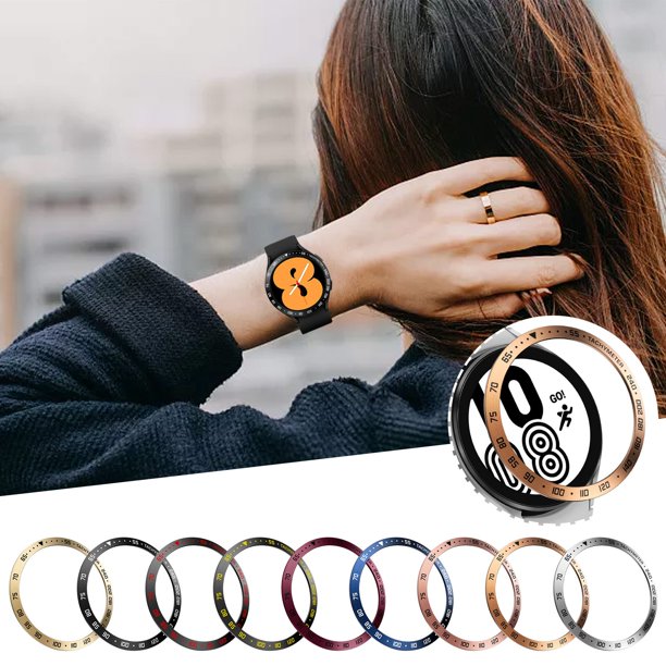 XWSHYW Aparatos Electrónicos Reloj Metálico Compatible con Galaxy Watch4 44 Mm, Carcasa Metálica con Protección Contra Arañazos, Estilo E