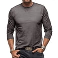 thumbnail image 3 of VJATTWR Men's Crew Neck Long-Sleeve T-Shirt Pocket Tee M, 3 of 8
