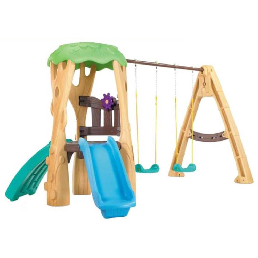 Little Tikes Kids Tree House Outdoor Backyard Playground Climbing Wall  Swing Set