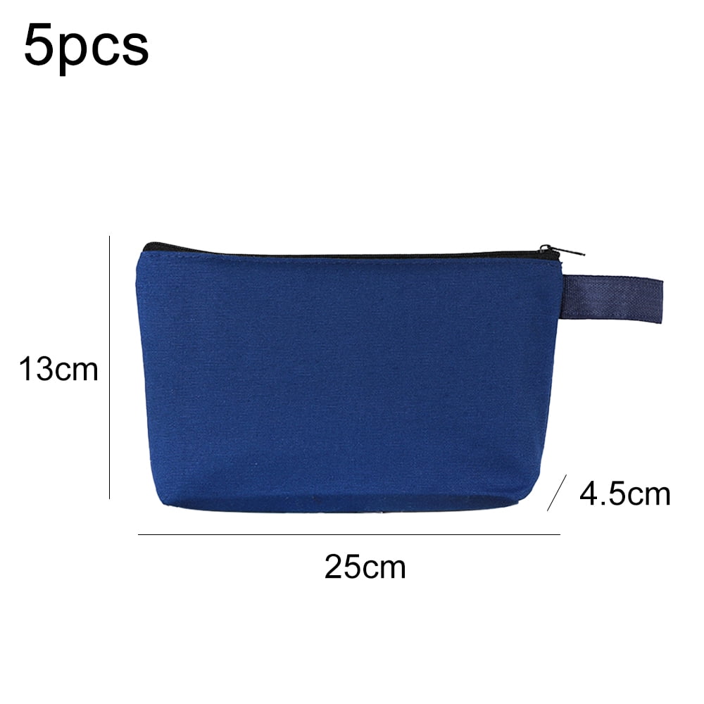  10 Pieces Canvas Makeup Bags Bulk Travel Cosmetic Bags Plain Makeup  Pouch Multi-Purpose Blank Travel Toiletry Bag DIY Craft Bags with Zipper  for Women Girls Teens, 10 Colors (7.5 x 5