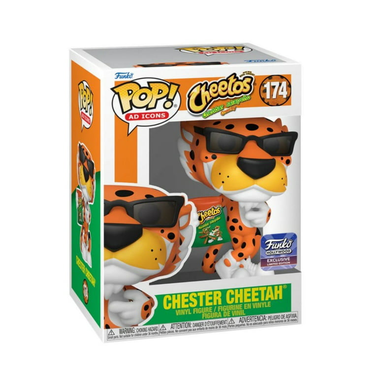 Funko Pop! Ad Icons: Cheetos - Chester Cheetah (Holding Cheddar Jalapeno  Bag) Hollywood Exclusive Vinyl Figure
