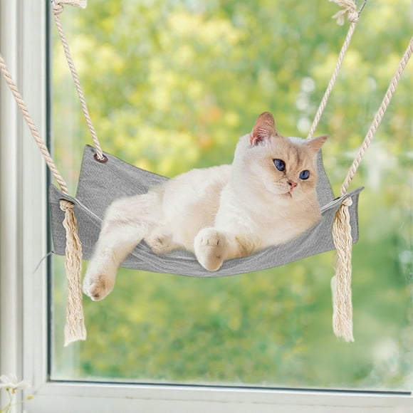 Minimalist Breathable Linen Cat Washable Pet Bed Comfortable Soft Support for Indoor Feline Rest