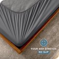 thumbnail image 4 of Funda para somier Bare Home, elástica, microfibra, color gris, 4 of 5