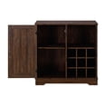thumbnail image 5 of Farmhouse Coffee Bar Cabinet Bar Cabinet with Wine Rack Barn Door Buffet Sideboard Cabinet,  Adjustable Storage Shelves, Living Room, Dining Room 31.5*15.75*31.5Gray Wash, 5 of 10