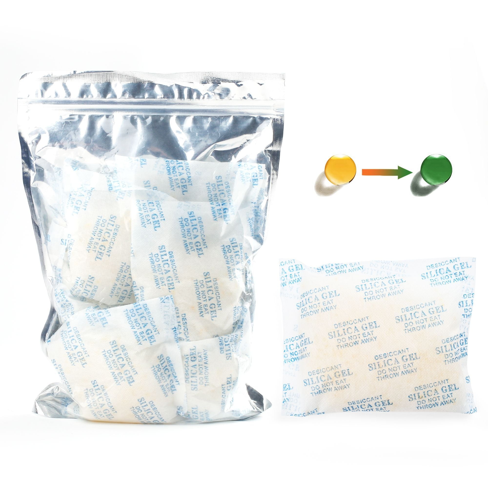 LotFancy 6 Packs 120 Gram Silica Gel Packets, Indicating Desiccant