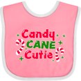 thumbnail image 3 of Inktastic Christmas Candy Cane Cutie with Candy Canes Boys or Girls Baby Bib, 3 of 4