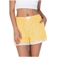 thumbnail image 3 of Avtoify Womens Shorts Casual Fashion Lace Splice Pocket Comfortable Elastic Waist, 3 of 6