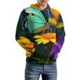 thumbnail image 5 of Vibrant Butterfly Floral Print-4 3D Print Hoodie Men Women Autumn Thin Pullover Sweatshirt Vintage Streetwear Tops, 5 of 6