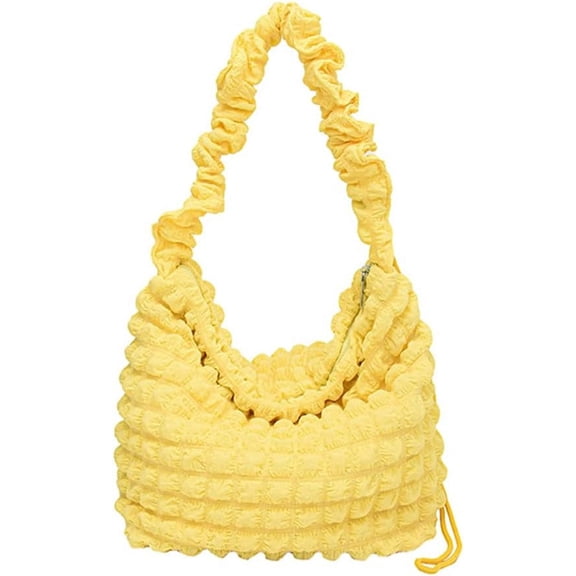 Kukuzhu Puffer Tote Bag for Women Cloud Bag Large Crossbody Bag Bubble Hobo Bag Cute Quilted Shoulder Bag