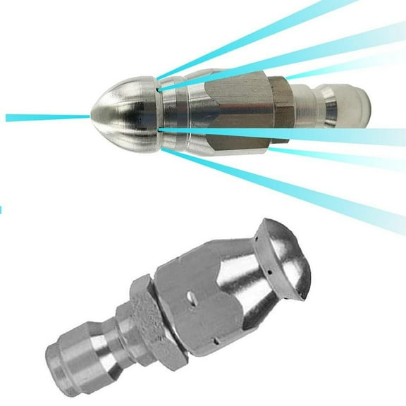 Pressure Washer Sewer Jetter Nozzle 1/4 Quick Connector 1 Front 6 Rear Smile Home