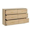 thumbnail image 5 of Resenkos Modern Natural 6-Drawer Dresser for Bedroom - Ample Storage Wide Chest of Drawers, Sturdy & Safe,Natural, 5 of 9