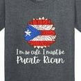 thumbnail image 4 of Inktastic I'm So Cute, I Must Be Puerto Rican Sunflower Puerto Rico Youth T-Shirt, 4 of 5