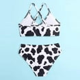 thumbnail image 4 of Gerichy Toddler Girl Swimsuit,Girls Bathing Suit Baby Girl Outfits Cow Print Suspender Swimwear Summer Shorts 3PCS Bikini Swimsuit, 4 of 6