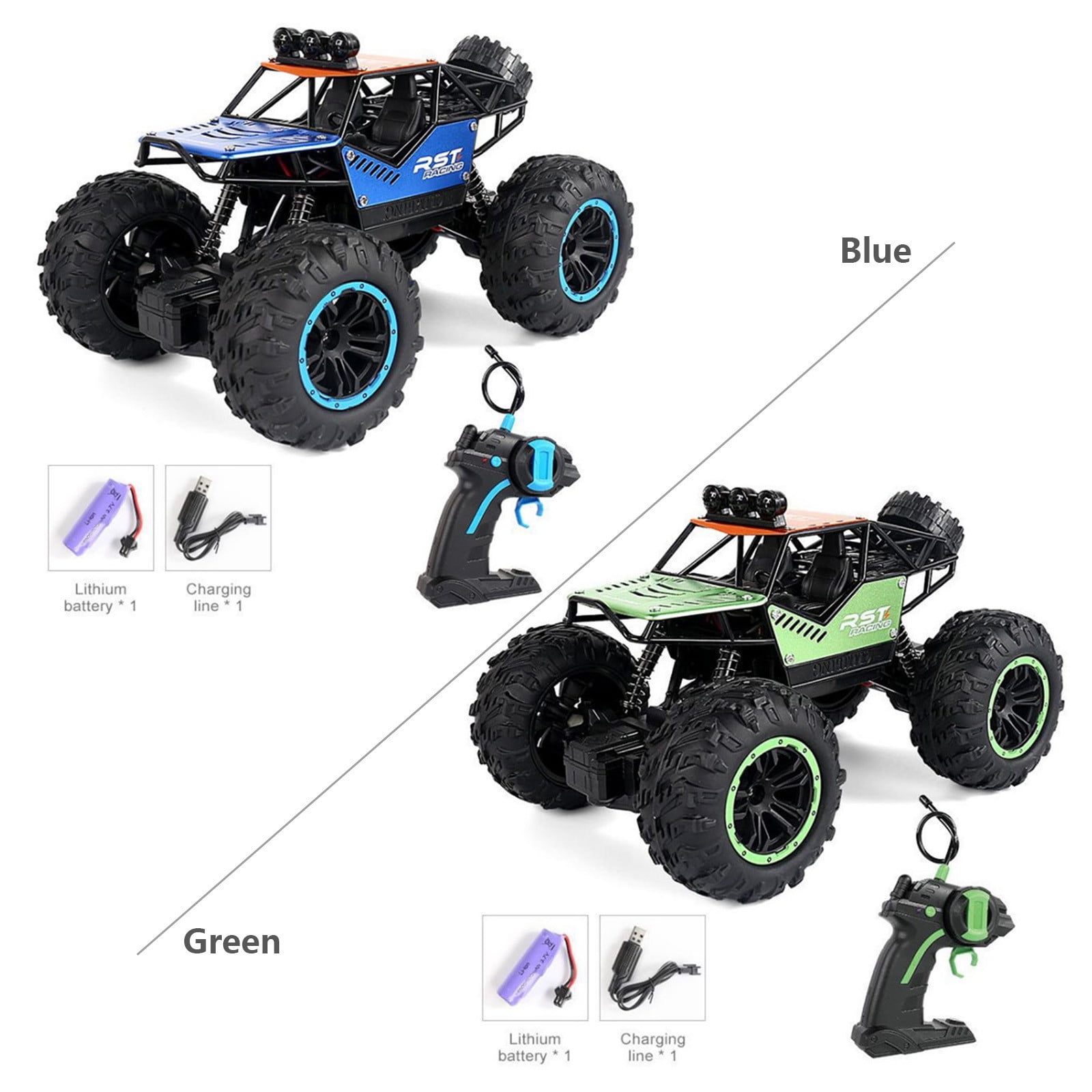 TERGAYEE 2.4GHz Off Road Remote Control Car, All Terrain Off Road Vehicle Four Wheel Drive Hight Speed, High Elasticity Shock Absorber Strengthen Protective Frame Christmas Gifts Birthday Gifts