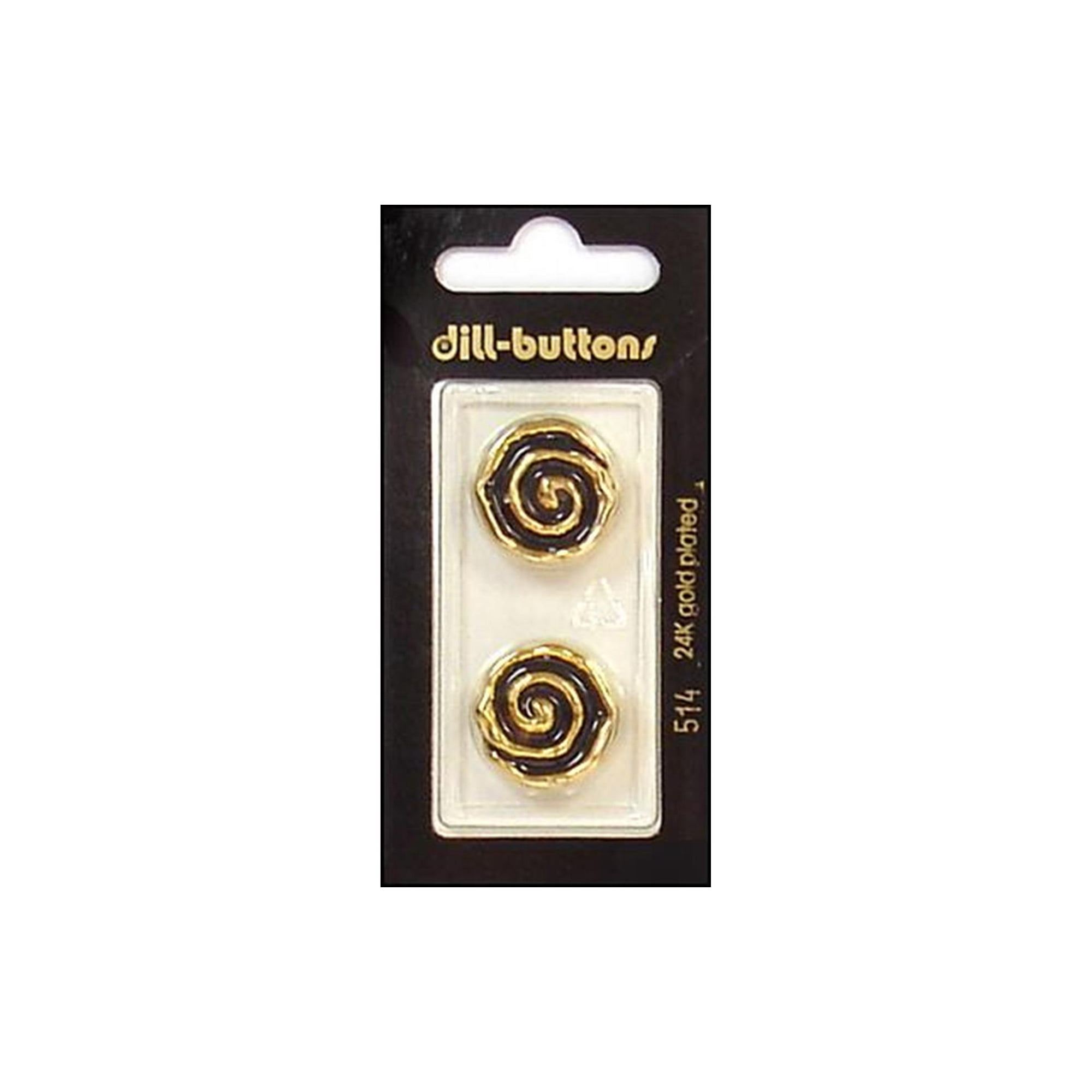 Dill Buttons 20Mm 2Pc Shank Enamel Black/Gold - Walmart.ca