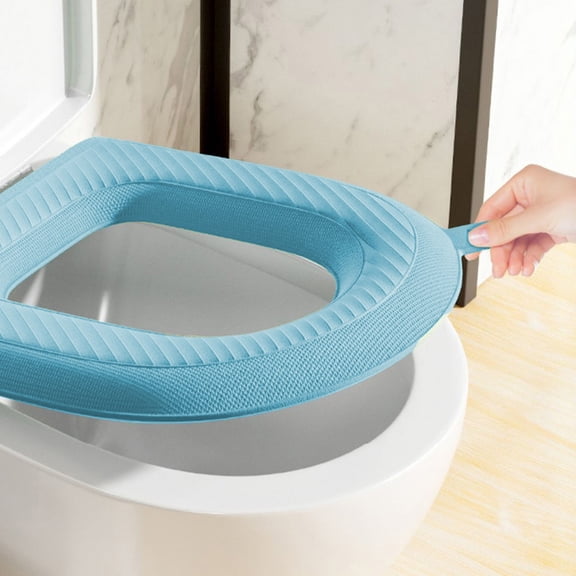 JUSEO Universal Toilet Seat Cover, Blue