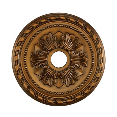 M1005AB-Elk Home-Corinthian - Medallion in Traditional Style with Victorian and Vintage Charm inspirations - 1.5 Inches tall and 21.5 inches wide