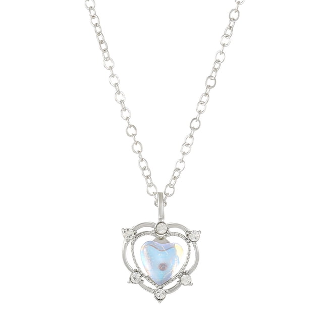Collar con corazón para mujer Collar con colgante en forma de corazón Collar con perlas para novia Colgante en forma de corazón Regalo para el día de San Valentín
