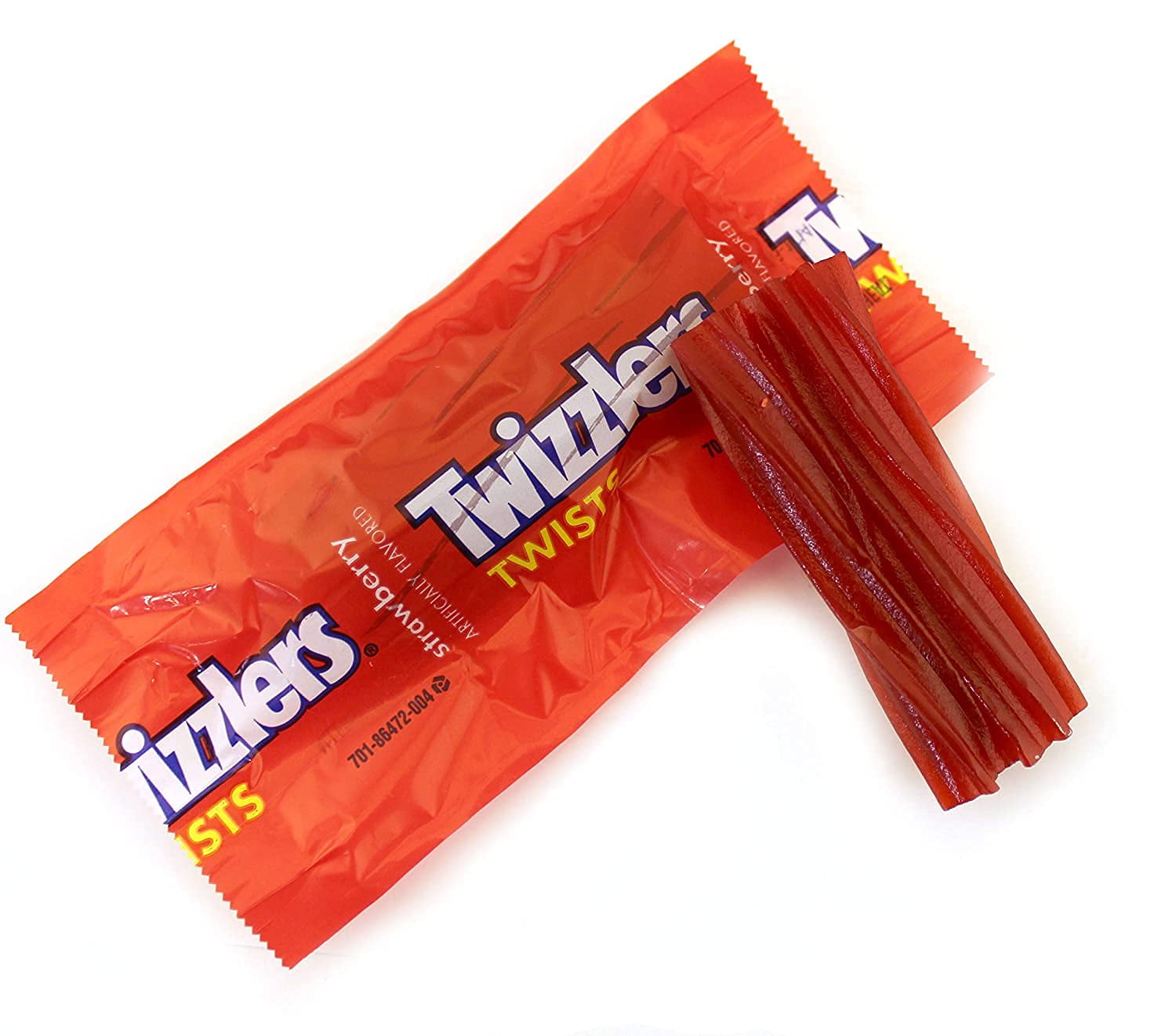 LaetaFood TWIZZLERS Twists Strawberry Flavored Candy Snack Size, Individually Wrapped (3 Pound Bag)