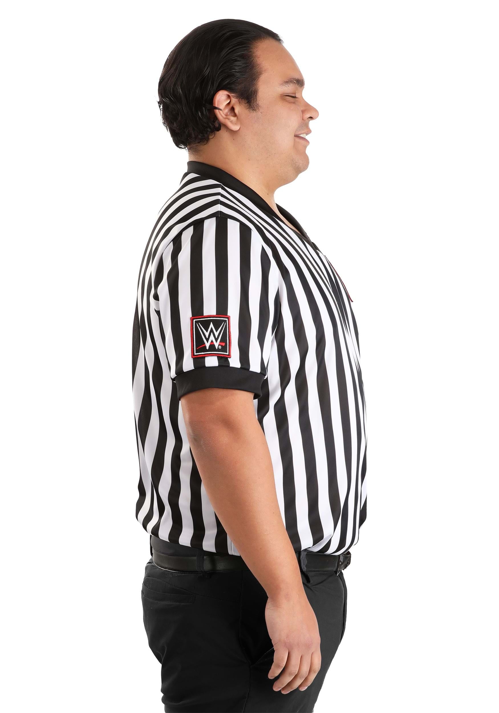 Plus Size WWE Referee Shirt Costume for Men