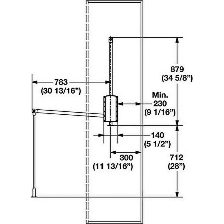 Hafele Pull Down Closet Rod, Heavy Duty 33 Lbs Load, 47 OFF