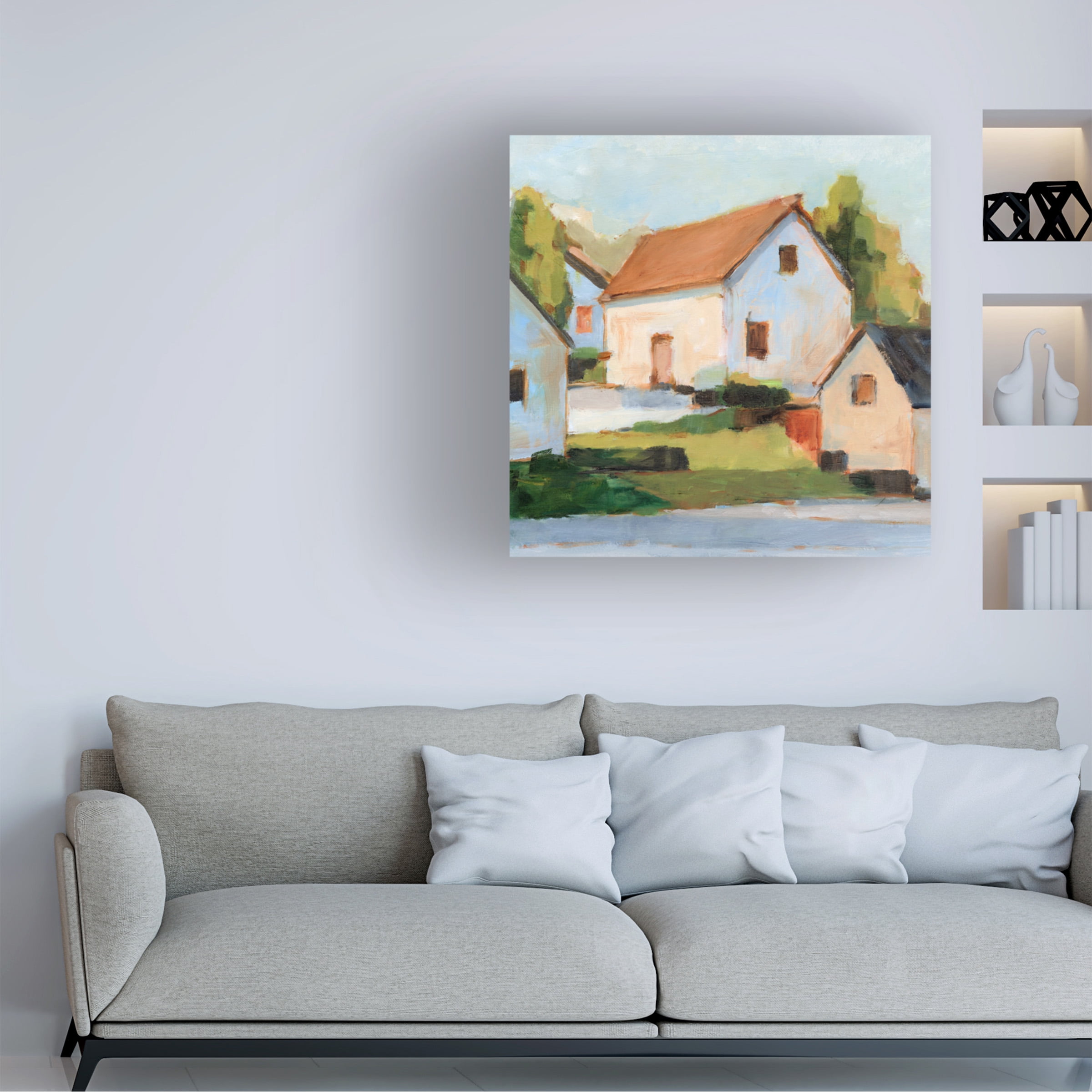 Ethan Harper 'European Farmhouses I' Canvas Art