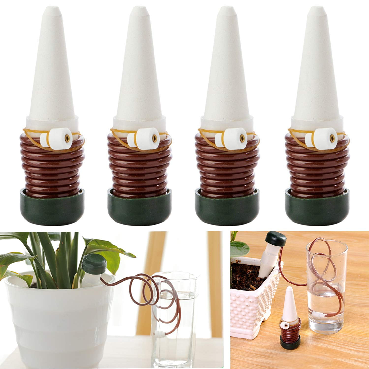 Automatic Vacation Plant Watering Devices,Terracotta Wine Bottle Stake Set Slow Release Self Irrigation Watering System-Perfect for Indoor Outdoor Plant punada Plant Water Self Watering Spikes 