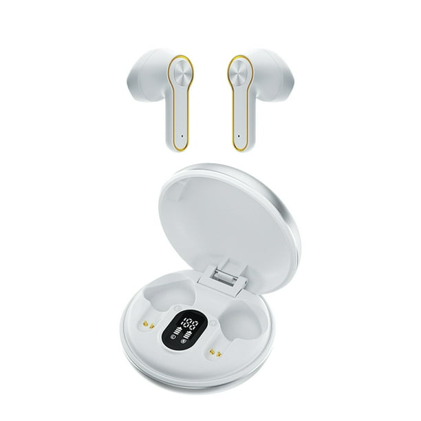 Auricular inalámbrico Bluetooth Compartimiento de carga de metal Diseño compacto y elegante, pantalla digital