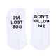 thumbnail image 3 of Calcetines, Calcetines de Mujer con Letras Divertidas en Blanco y Negro, Calcetines con Letras Divertidas, Altamente Recomendados, 3 of 7