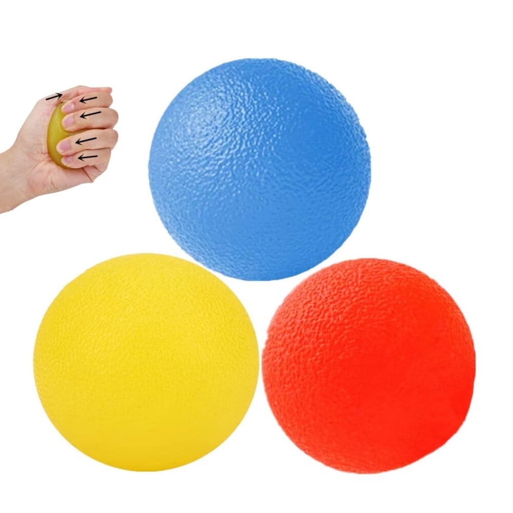 3 Resistance Levels Physical Therapy Hand Exercise Ball Stress Relief Balls Set Squeeze Balls Kits for Hand Finger Wrist Muscles Arthritis Hand Grip Strength Trainer