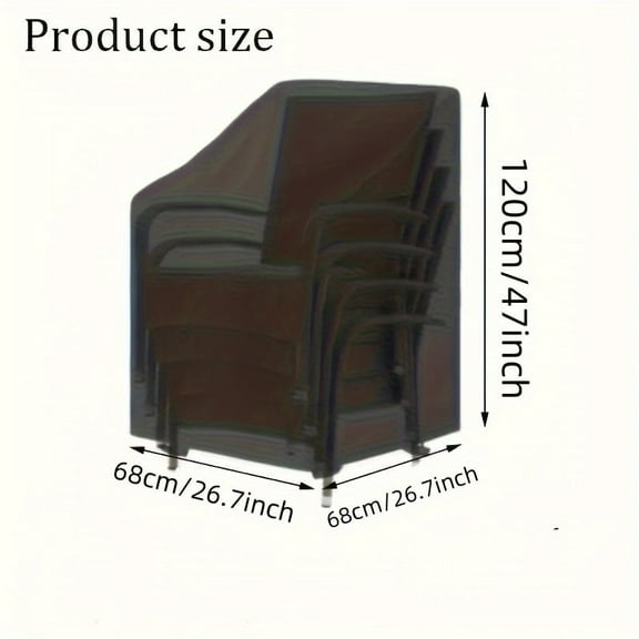 GYTY 1pc Patio Stacking Chair Cover, Garden Chair Cover, 210D Durable Oxford Cloth, Protect Your Garden Chair
