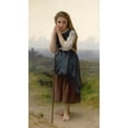 thumbnail image 2 of William Bouguereau 15x24 Gold Ornate Framed and Double Matted Museum Art Print Titled - Small Shepherdess (1891), 2 of 4