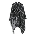 thumbnail image 1 of Cape Châle Tricotée Unie pour Femmes - Enveloppe Mode Automne Hiver Confortable, 1 of 2