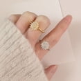 thumbnail image 6 of Relief Spinner Adjustable Open Design Womens Jewelry 925 Silver Gold Gift, 6 of 8