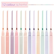 Gel pens 12pcs Highlighters Aesthetic Pastel Highlighter&SINGLE DOUBLE HEADED SUIT Set With Soft Pen Tip Highlighters And Pens No (Multicolor) 1ml