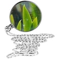 thumbnail image 3 of Monóculo de aumento de 5 aumentos, monóculo de aumento con cadena, lupas de lectura, colgante para collar, lupa colgante para lectura, trabajos manuales, manualidades, joyería, pasatiempos (plata), 3 of 8