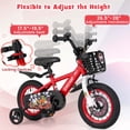 thumbnail image 6 of Costway 12" Kid’s Bike for 3-4 with Height-Adjustable Handlebar & Saddle Handbrake Red, 6 of 9