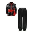 thumbnail image 3 of Zaldita Kids Boys Girls Chinese Kung Fu Suit Tai Chi Training Uniform Martial Arts Clothes Set Black 120, 3 of 7