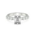 thumbnail image 4 of IGI Certified 3 Carat Emerald Shape Lab Grown Diamond Engagement Ring | 14K White Gold | Cassidy Entwined Prongs Lab Diamond Ring | FG-VS1-VS2 Quality Friendly Diamonds, 4 of 6