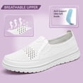 thumbnail image 4 of Women's Slip on Casual Comfortable Work Nurse Flat Shoes White 10, 4 of 9